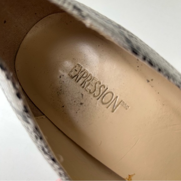 Expression Grey Snakeskin Patterned High Heels Leather Pumps Size 8 - Picture 11 of 16